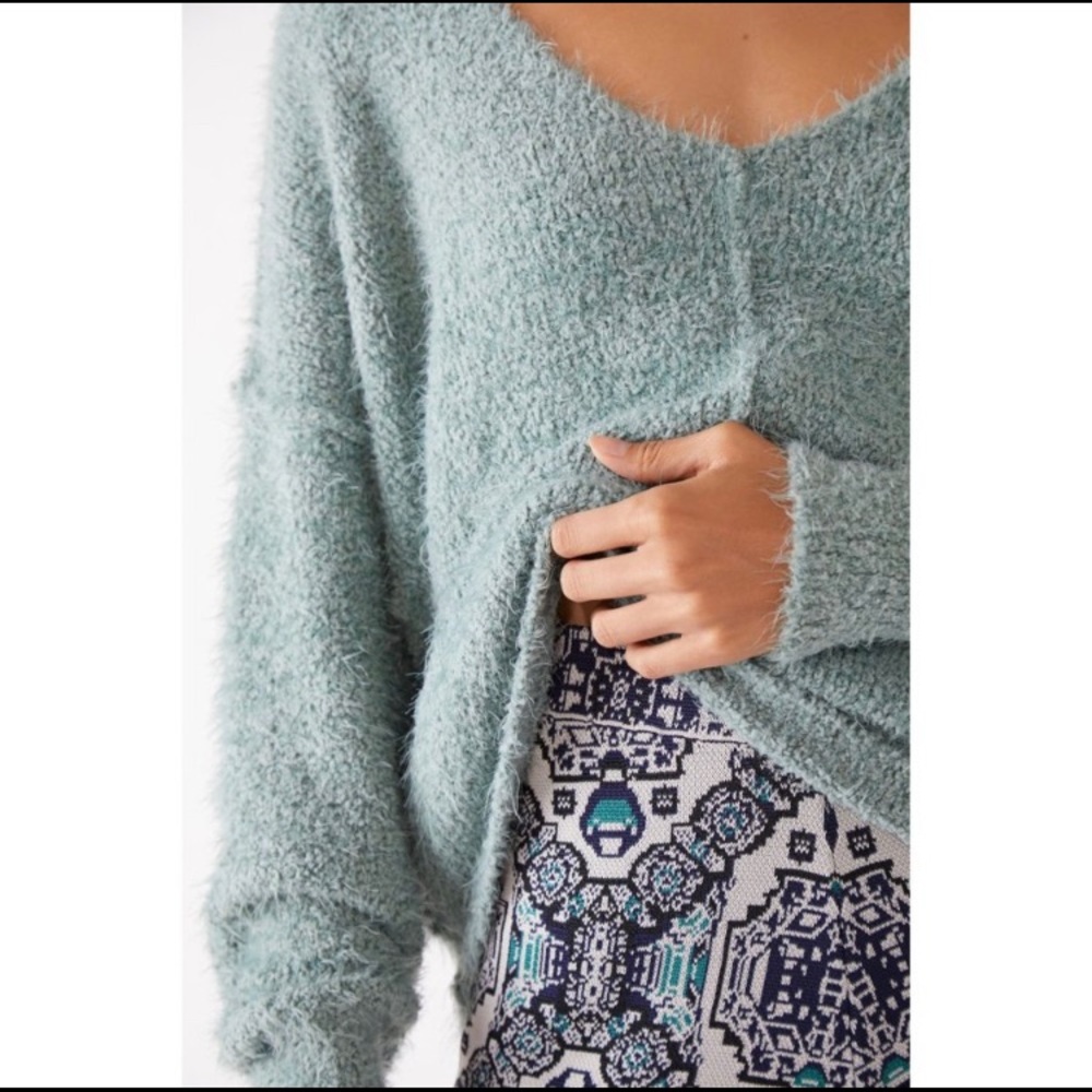Free People Icing V Neck Pullover Sweater NWOT